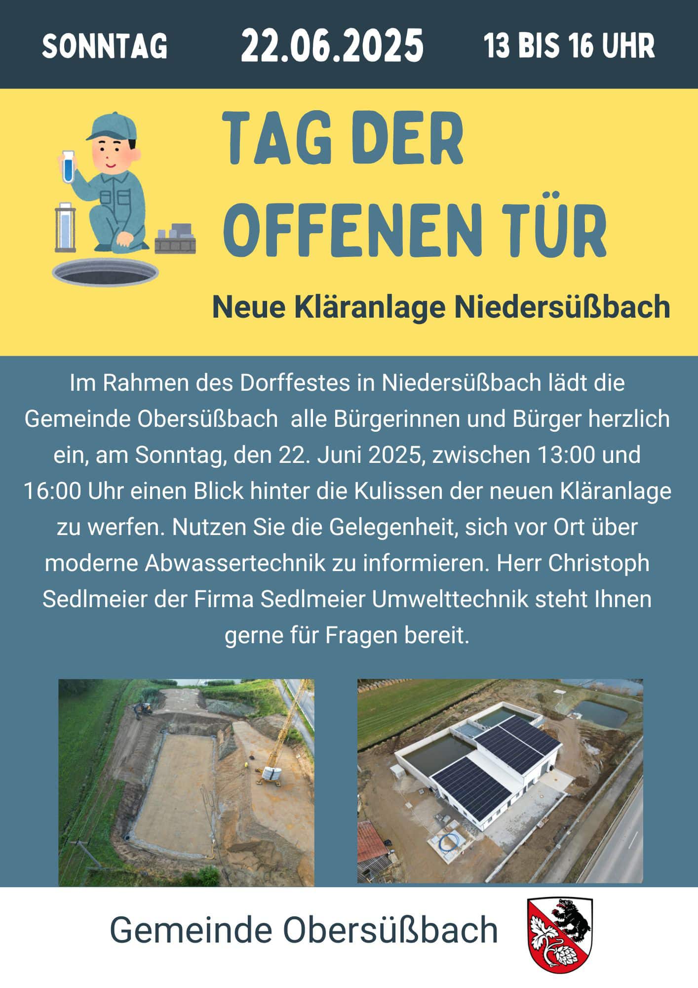Tag der offenen Tür Plakat A4 mit Fotos und grafische Elementen