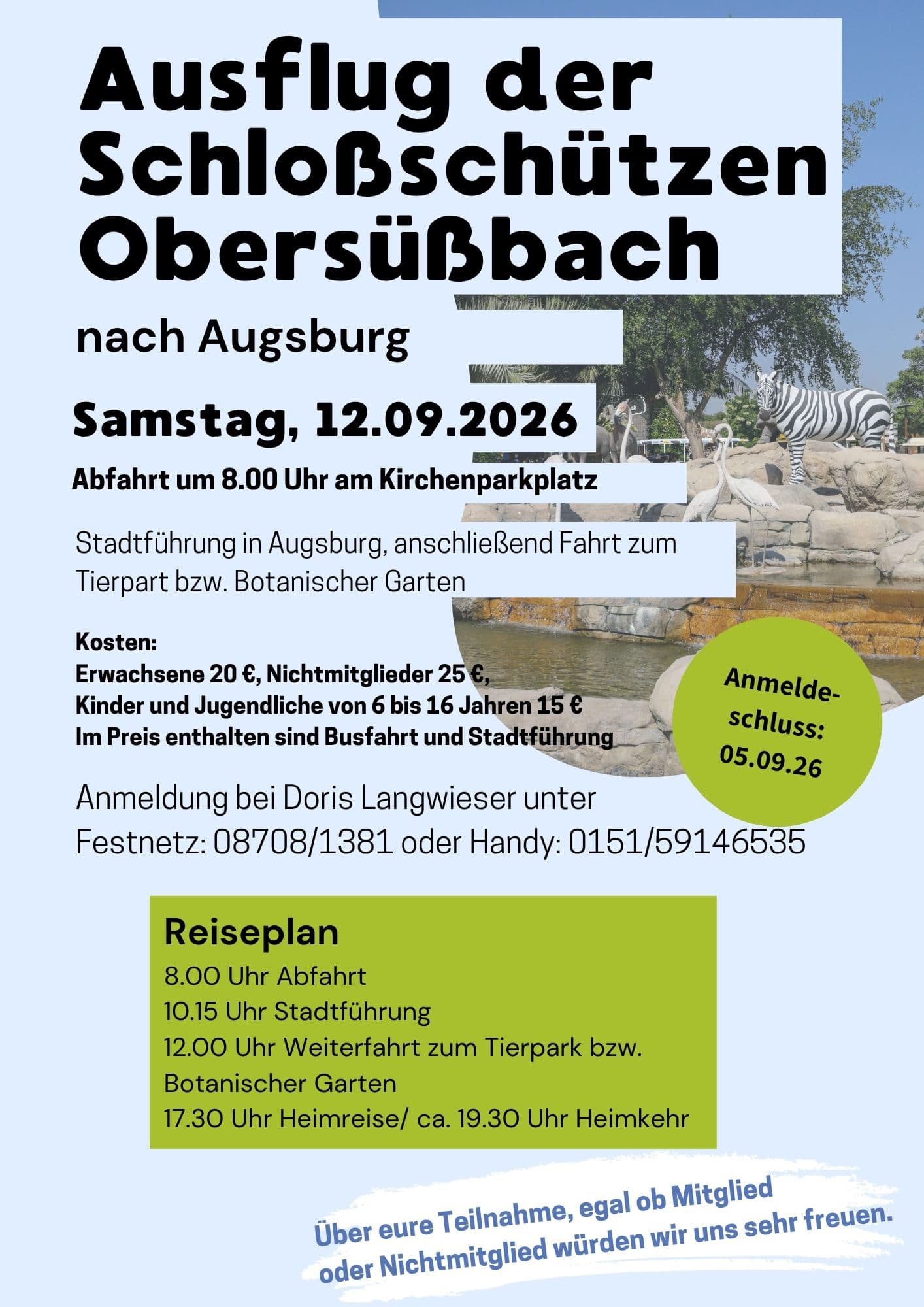 Hellblau Grün Foto Rahmen Ausflug Werbung Flyer  - 1